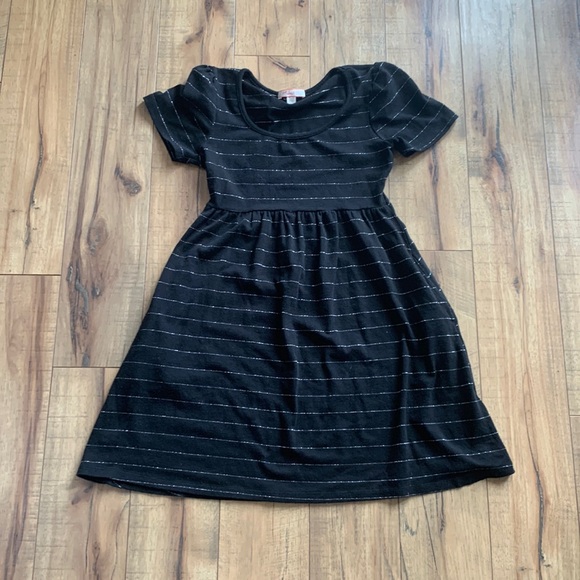 💜5 for $25💜Lux black silver striped dress no size - Picture 1 of 9